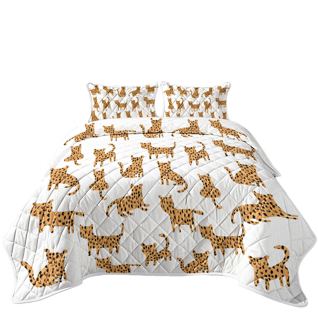 Simple Cheetah Cute Drawing Pattern Quilts
