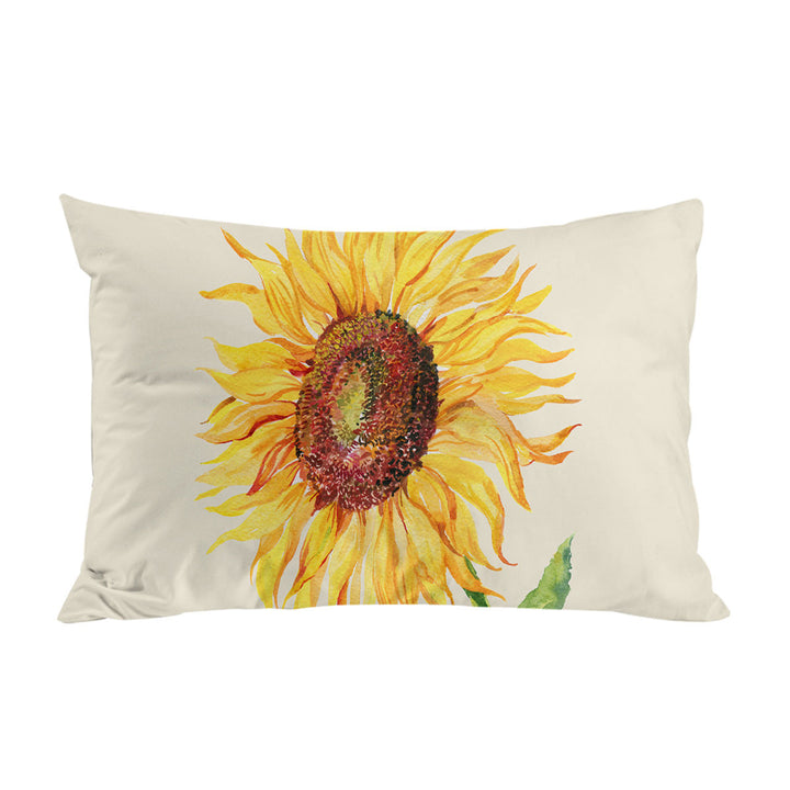 Single Painted Sunflower Pillowcase