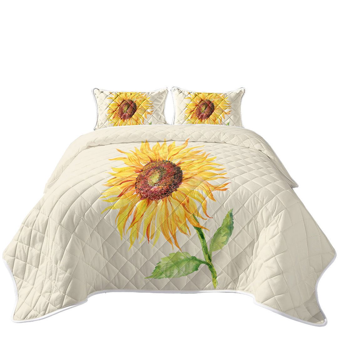 Single Painted Sunflower Quilts