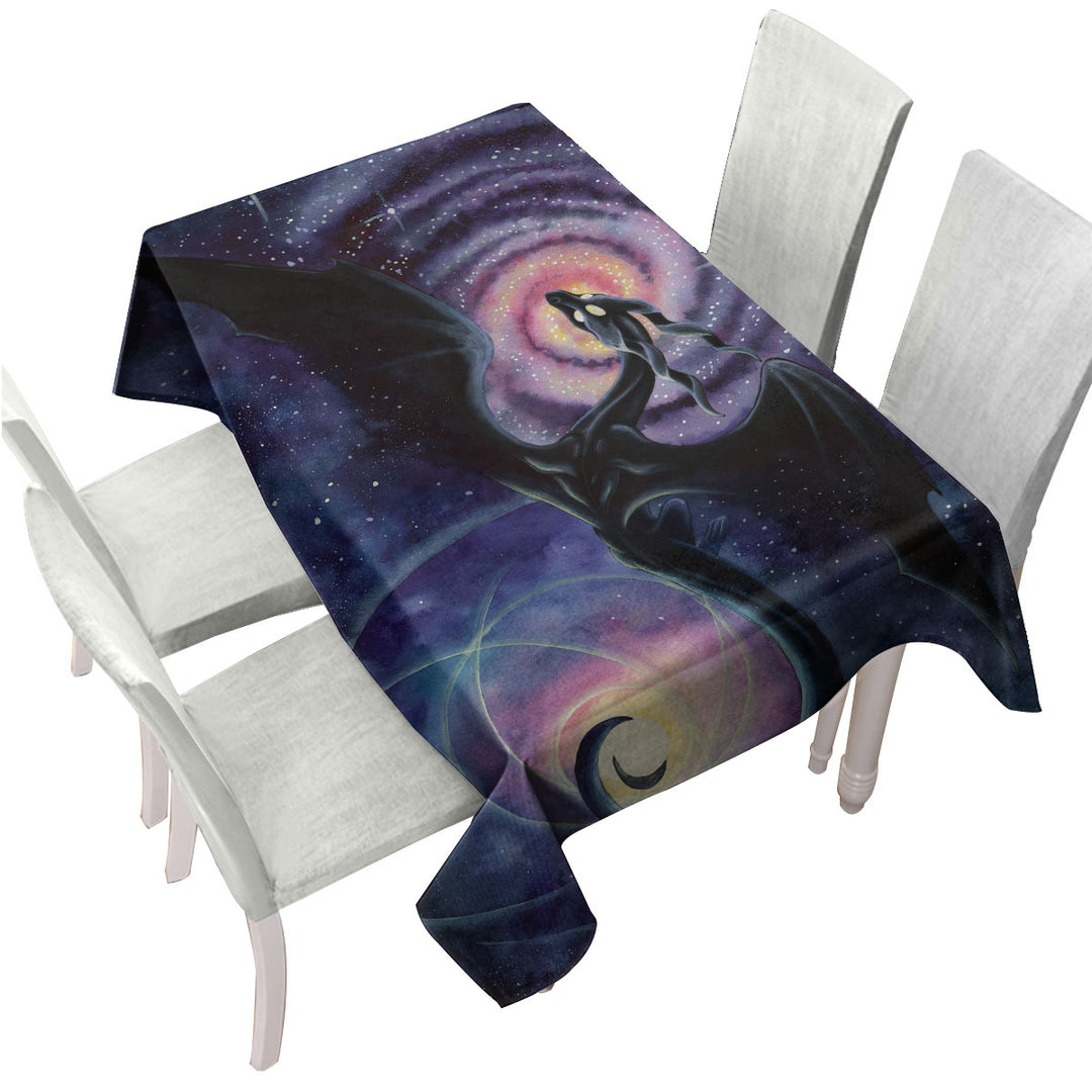 Space Art Mistress of Infinity Dark Dragon Custom tablecloths