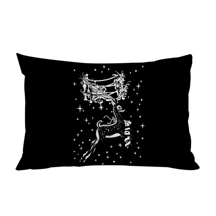 Sparkling Christmas Spirit Cute White Tailed Deer Pillow Cases