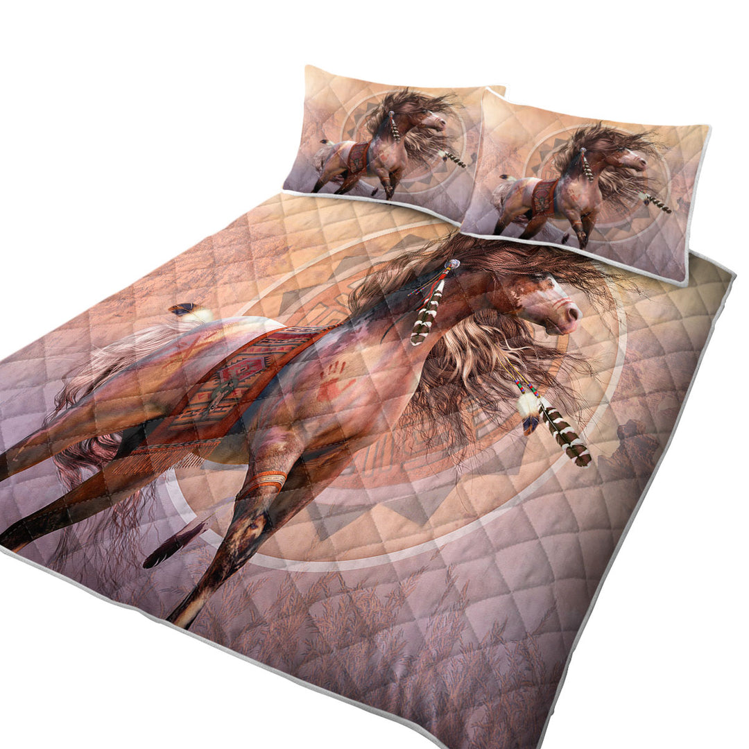 Spirit Warrior Horse Native American Art Quilts
