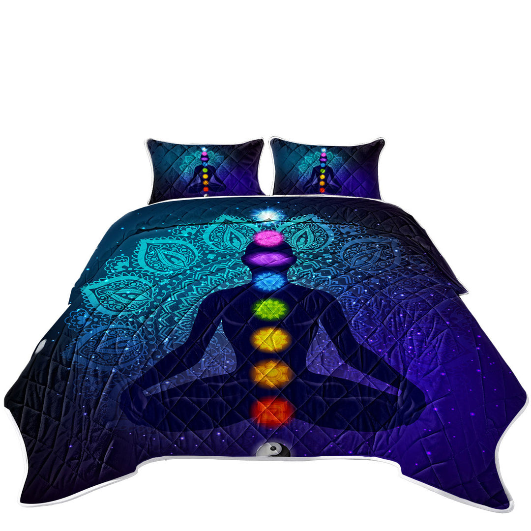 Spiritual Buddha and Oriental Mandala Spirit King Quilt