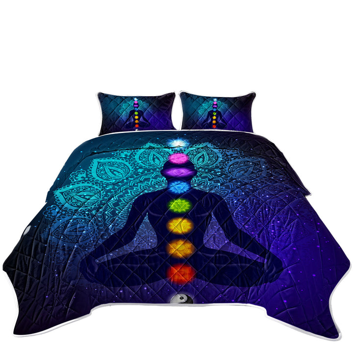 Spiritual Buddha and Oriental Mandala Spirit King Quilt
