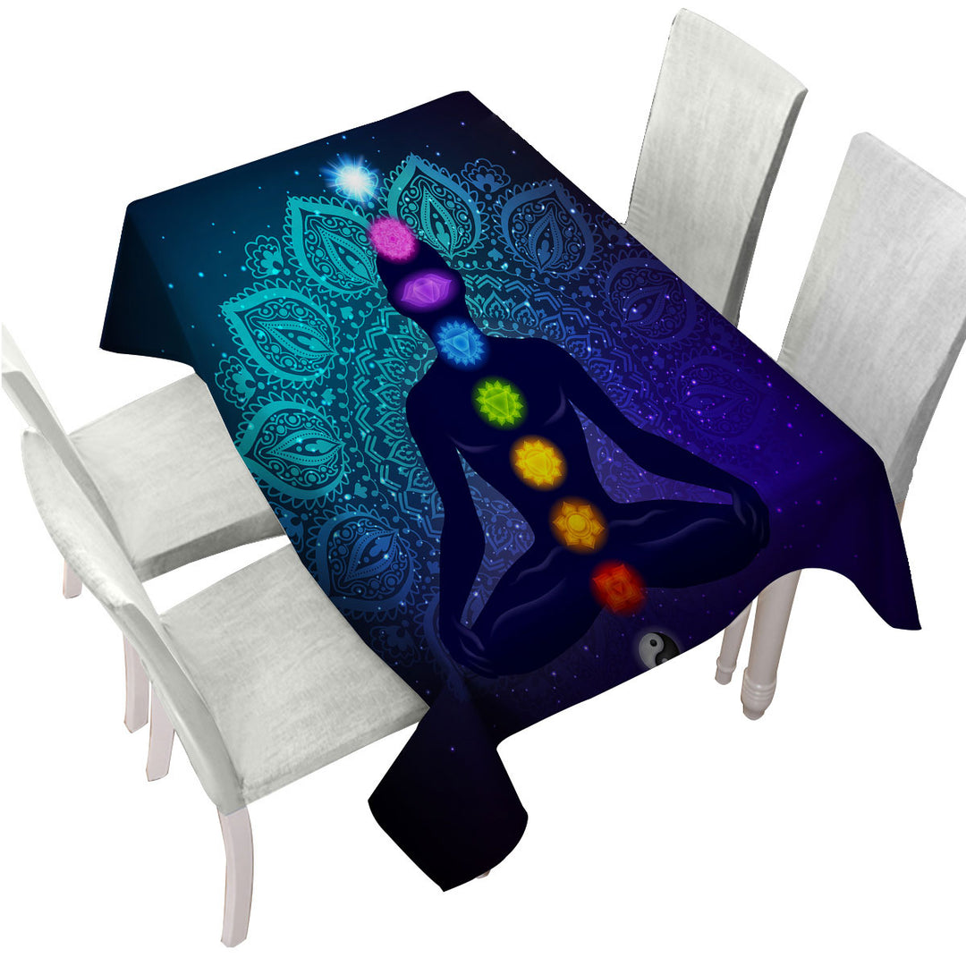 Spiritual Buddha and Oriental Mandala Spirit Table Cover