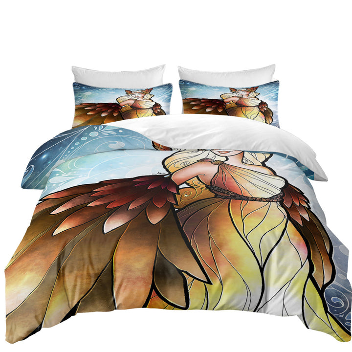Stained Glass Art Aphrodite Goddess of Love Quilt Cover