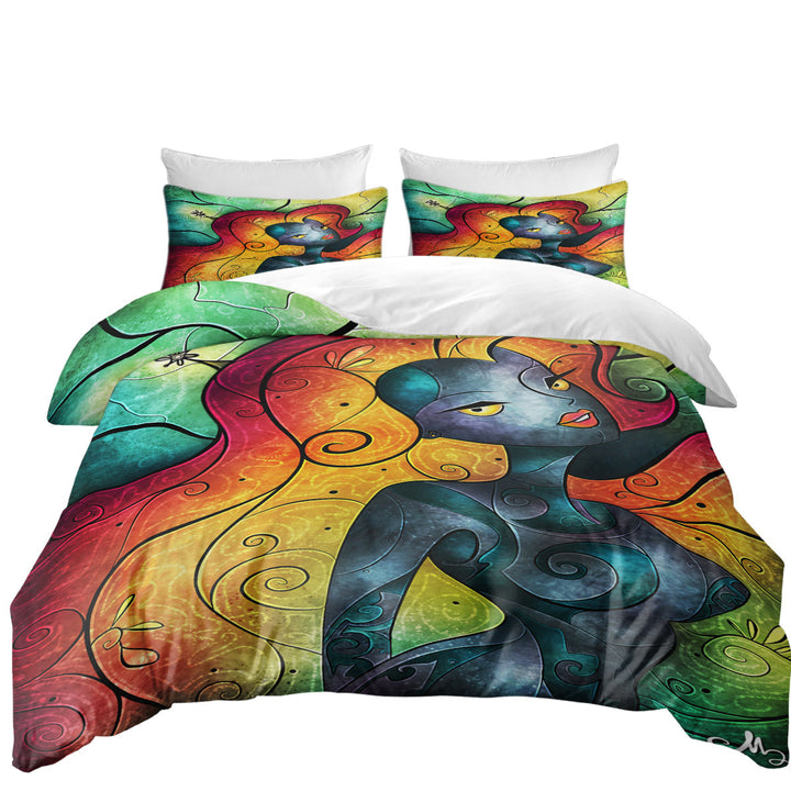 Stained Glass Art Beautiful Princess Andromeda Duvet Covers