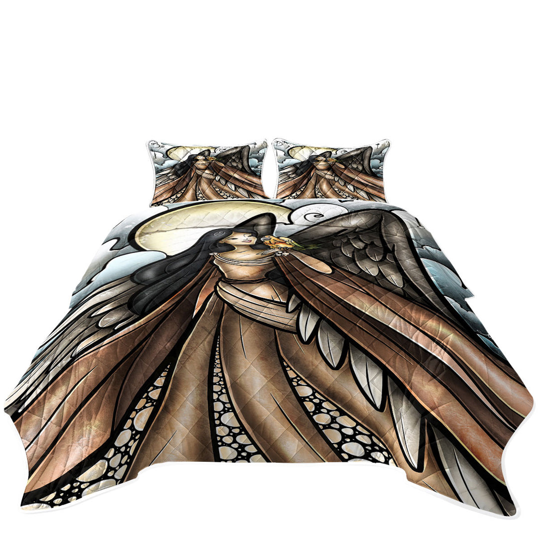 Stained Glass Art Birds go to Heaven Angel Quilts