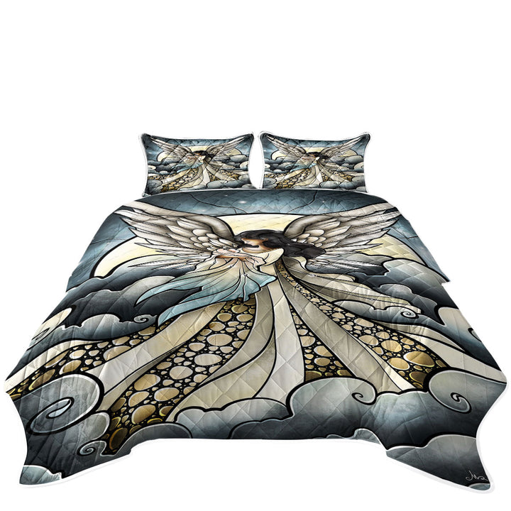 Stained Glass Art Child of Heaven Angel Quilt