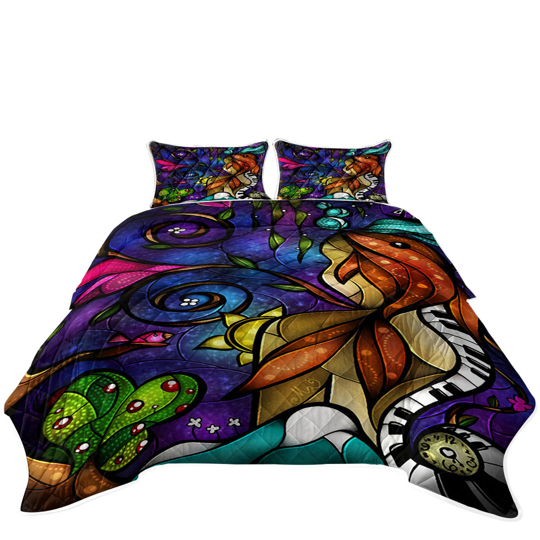 Stained Glass Art Do You Remember Romantic Coverlet