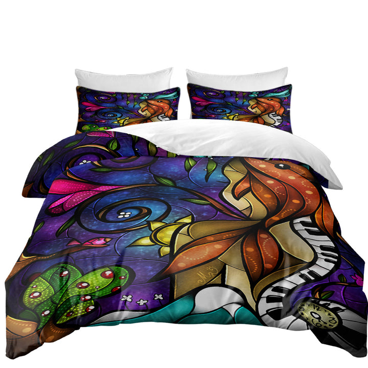 Stained Glass Art Do You Remember Romantic Duvet Cover