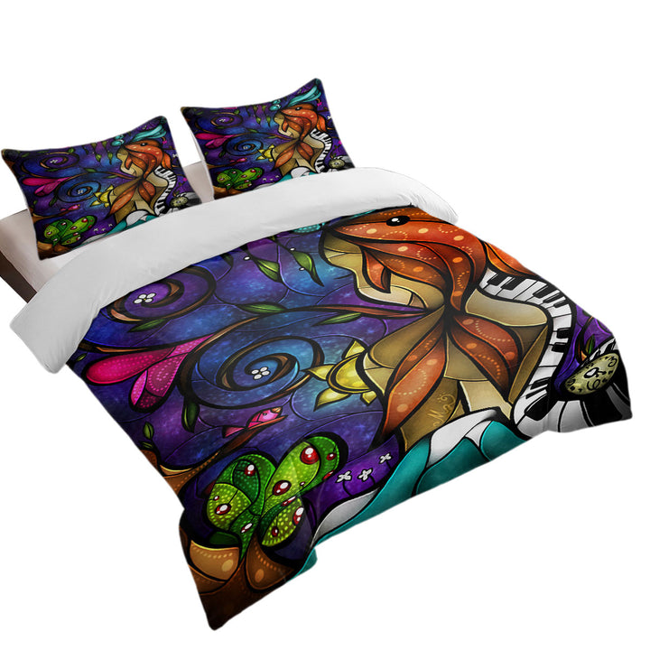 Stained Glass Art Do You Remember Romantic King Size Duvet Cover