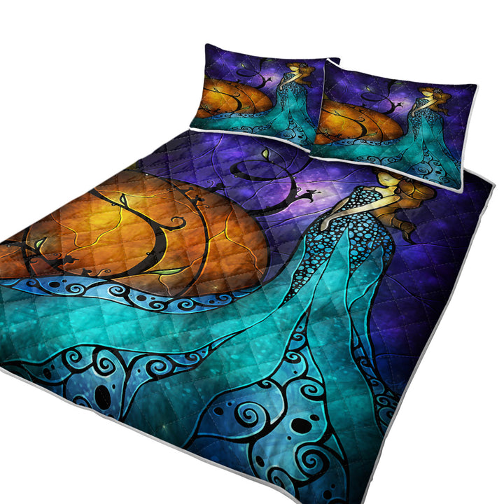 Stained Glass Art Fairy Tale Cinderella Coverlet
