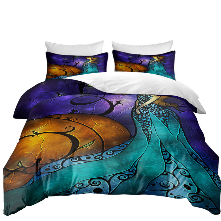 Stained Glass Art Fairy Tale Cinderella Quilt Cover Sets