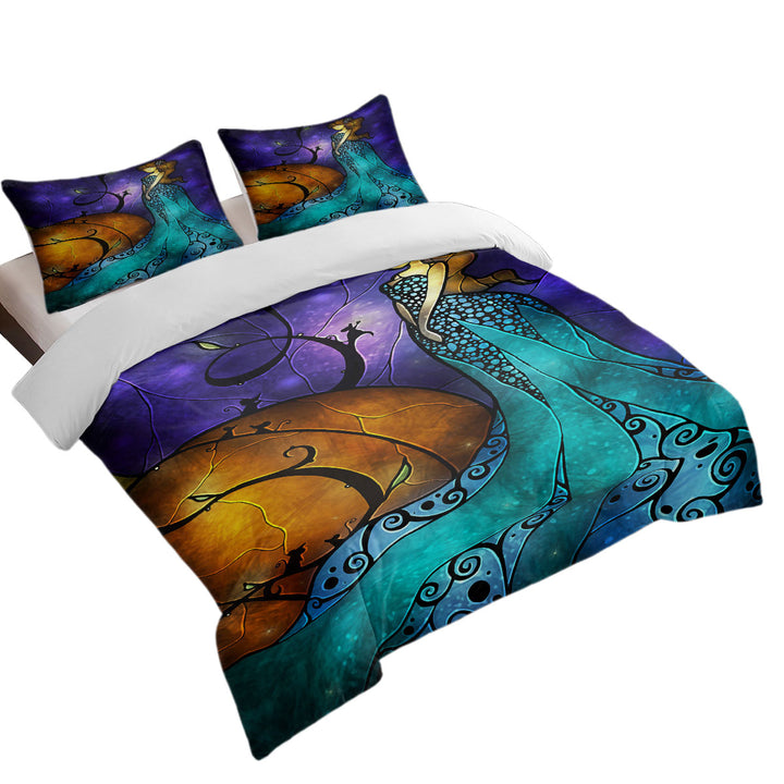 Stained Glass Art Fairy Tale Cinderella Twin xl Duvet Covers