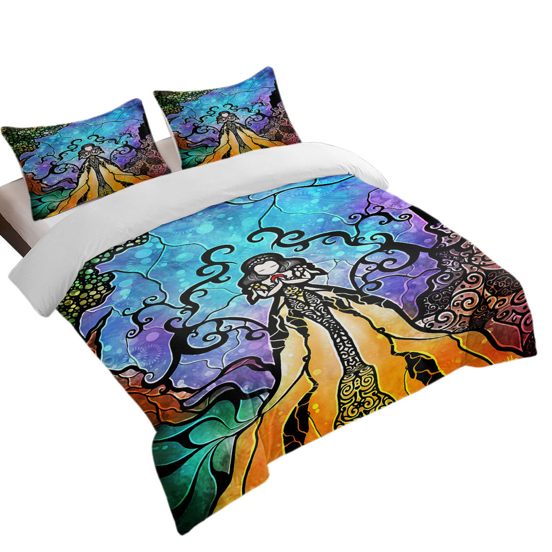 Stained Glass Art Fairy Tale Snow White Coverlets