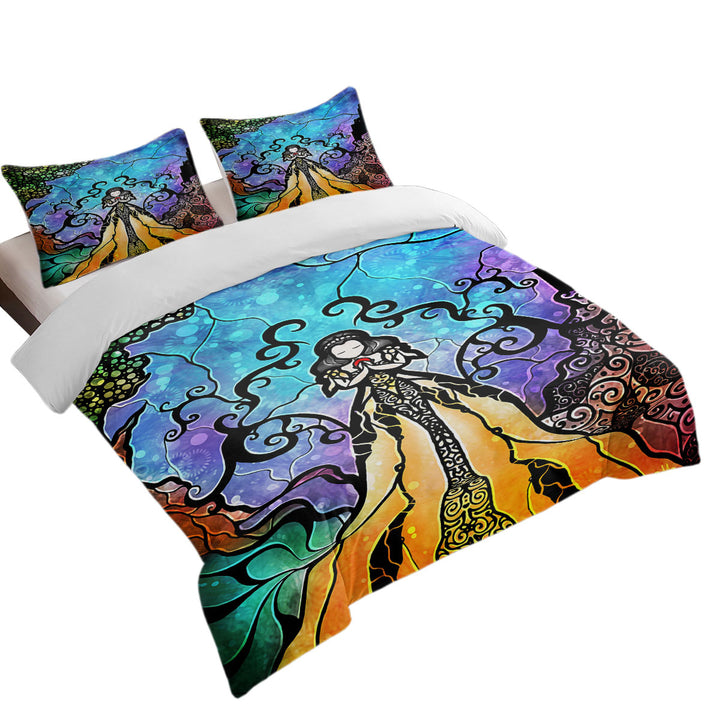 Stained Glass Art Fairy Tale Snow White Coverlets