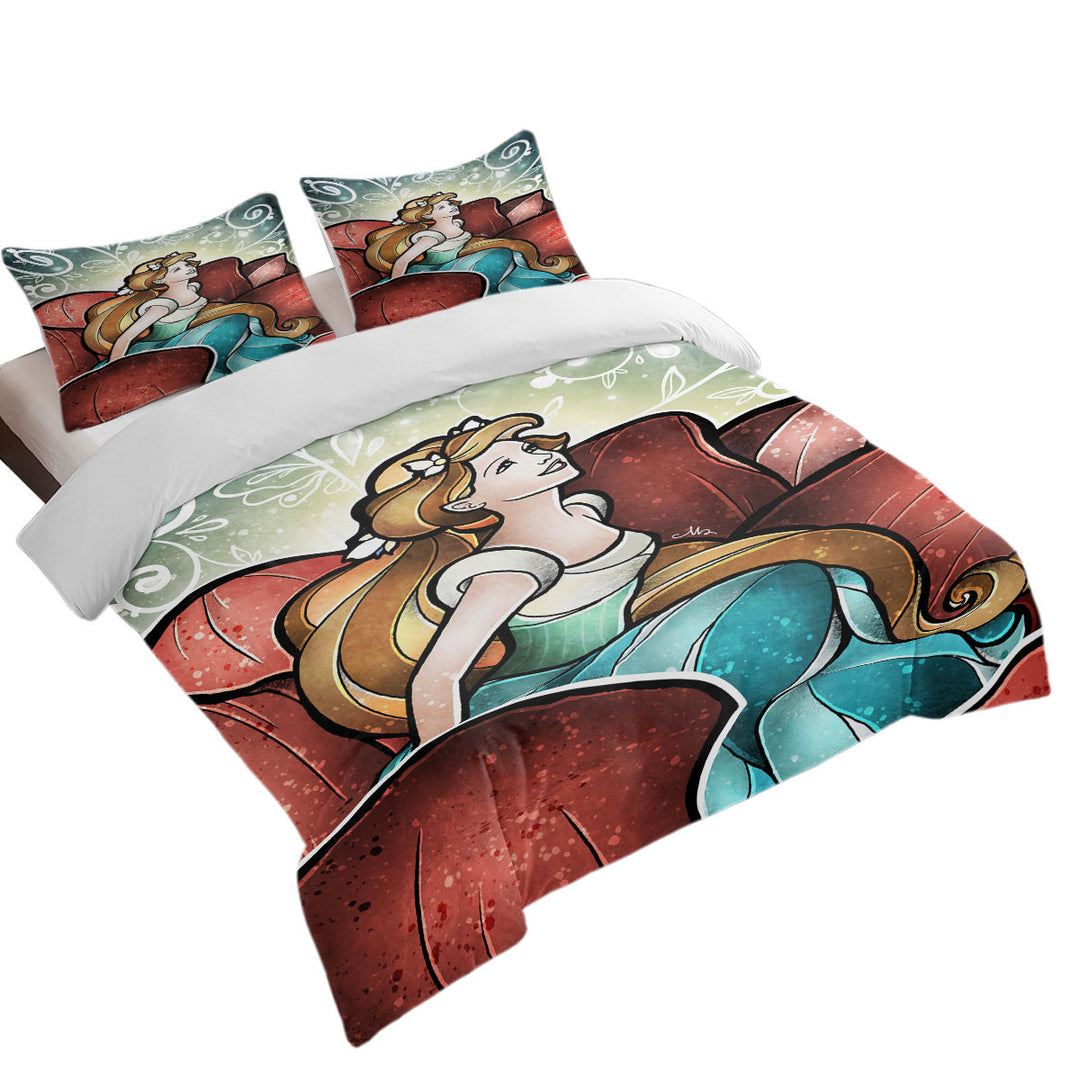 Stained Glass Art Rose Fairy Tale Princess Donna Covers