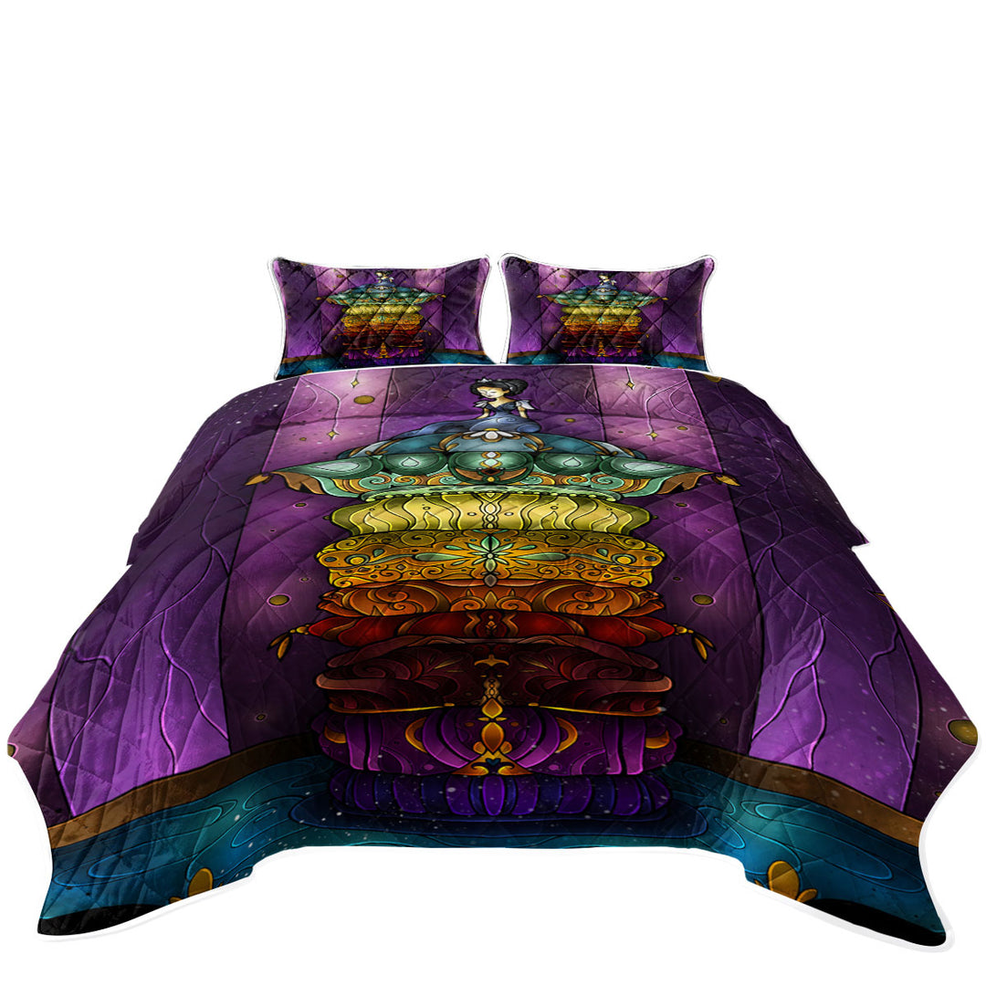 Stained Glass Childrens Art Princess and the Pea Summer Quilt