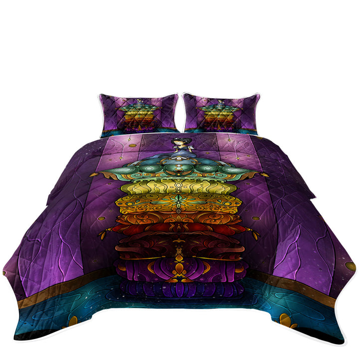 Stained Glass Childrens Art Princess and the Pea Summer Quilt