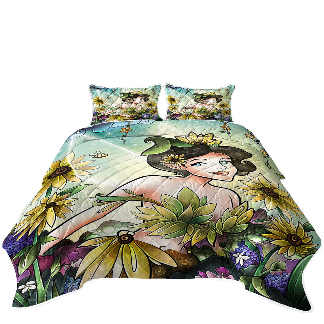 Stained Glass Four Seasons Cyrus the Summer Fairy Quilts