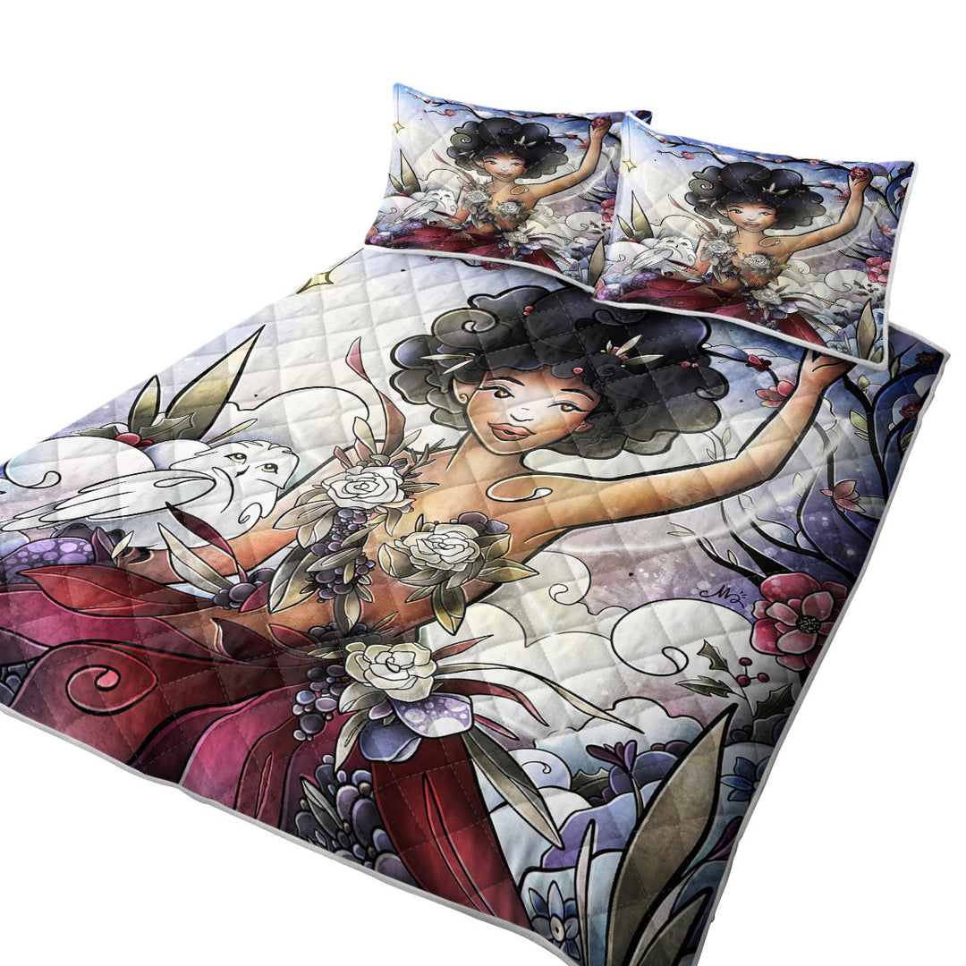 Stained Glass Four Seasons Eira the Winter Fairy Quilts