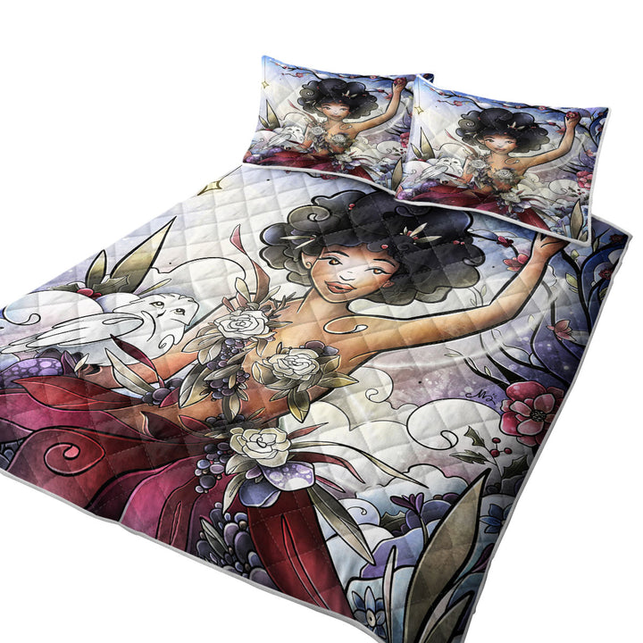 Stained Glass Four Seasons Eira the Winter Fairy Quilts