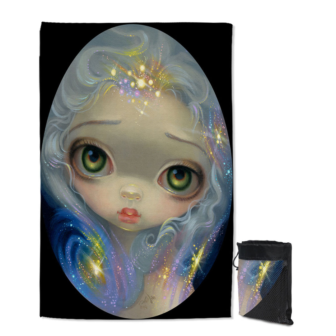 Stardust Angel a Sweet Angelic Girl Microfiber Towels for Travel