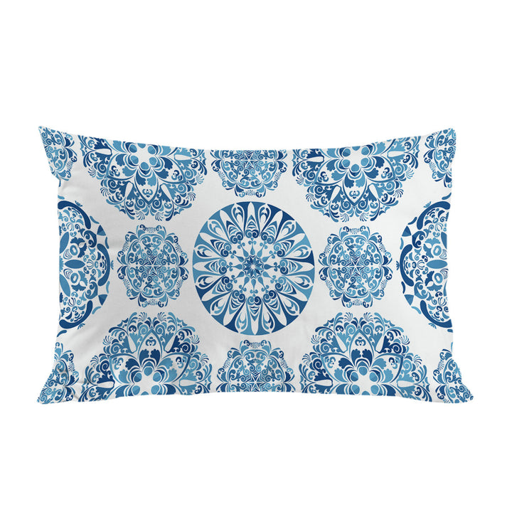 Stunning Blue Turquoise Moroccan Mandalas Pillow Case Covers