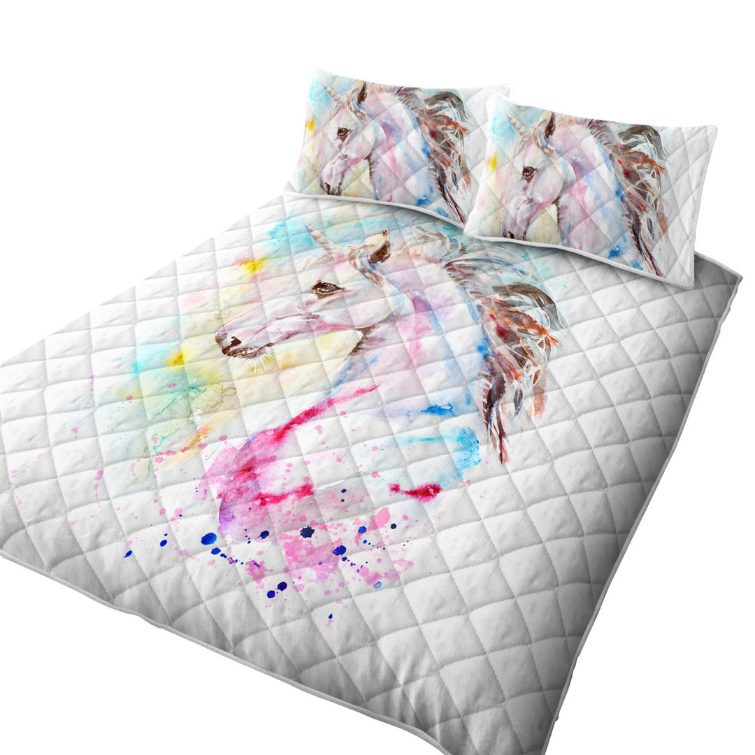 Stunning Unicorn Painting Quilt