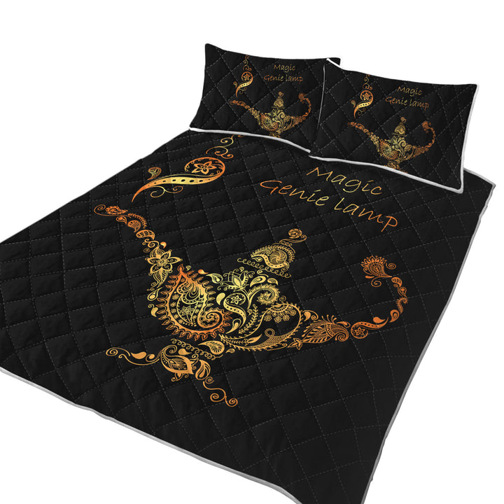 Summer Quilt with Cool Golden Magical Genie Lamp