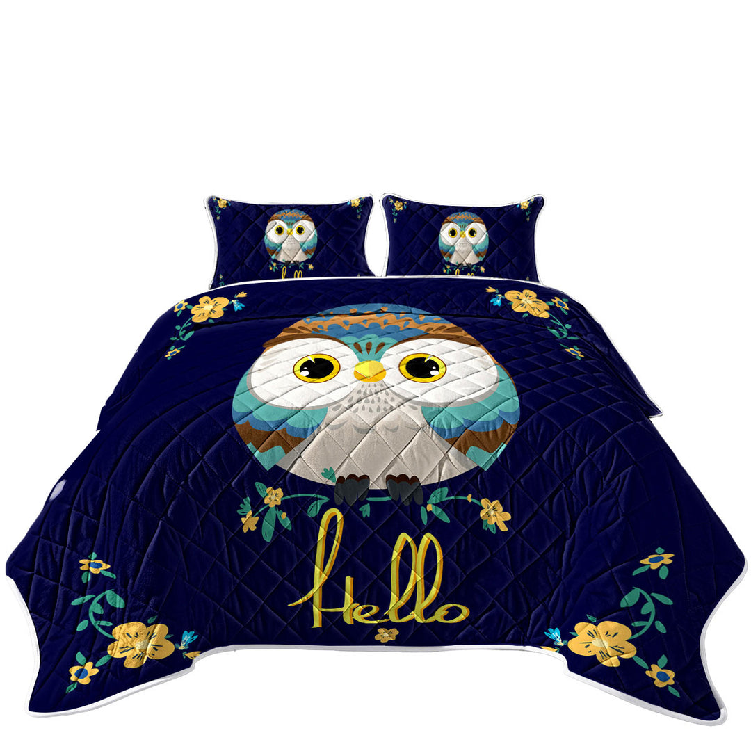 Summer Quilt with Hello Kids form a Cute Little Owl