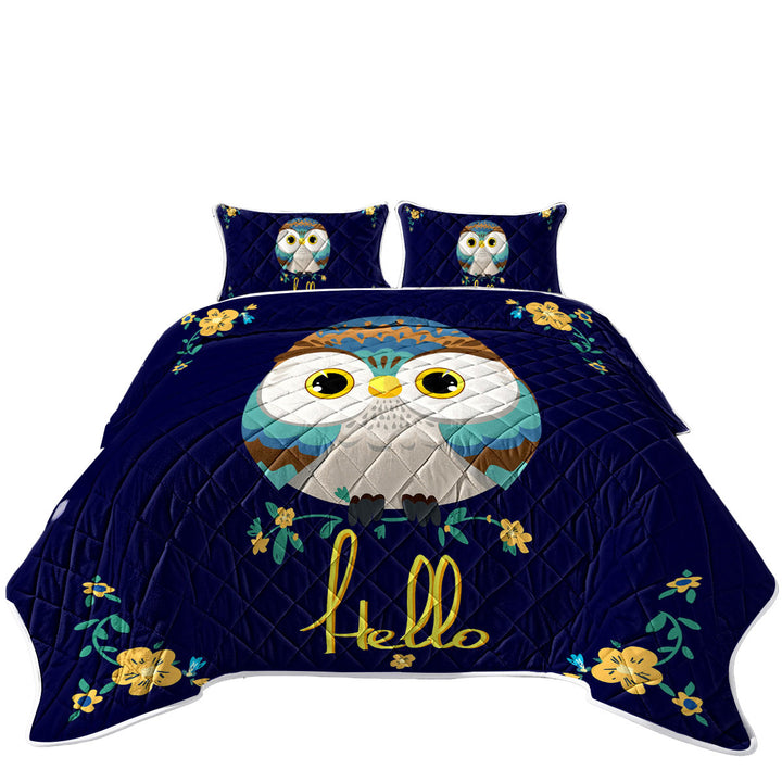 Summer Quilt with Hello Kids form a Cute Little Owl