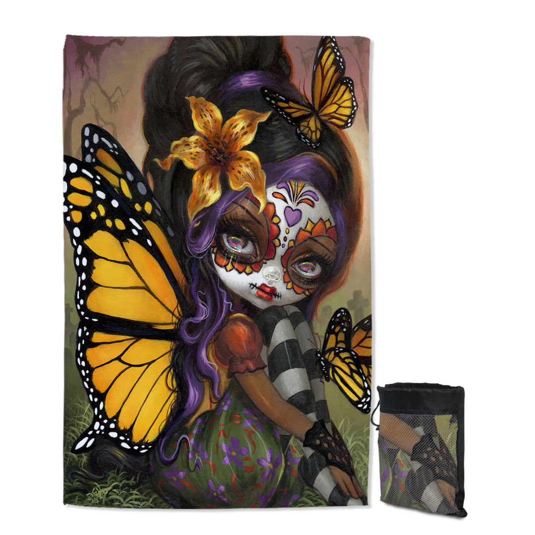 Sweet Isabella Day of the Dead Giant Beach Towel