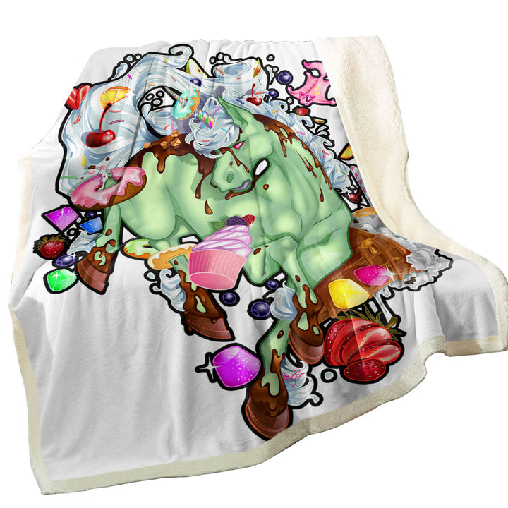 Sweets Rudicorn Funny Cool Unique Throws