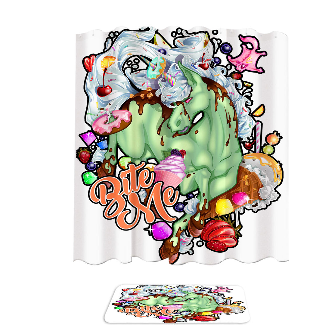 Sweets Shower Curtains Rudicorn Funny Cool Quote