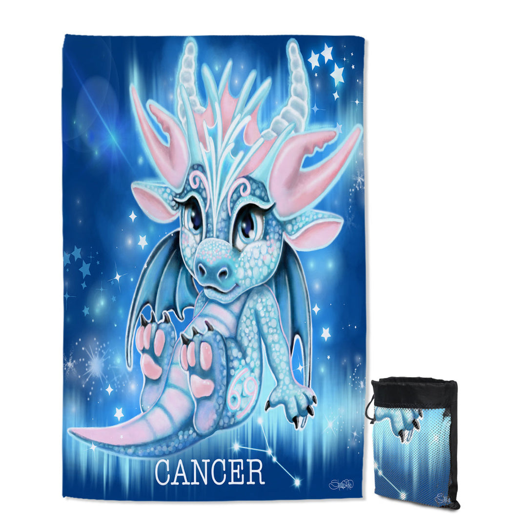 Swimming Towels Gift Ideas for Kids Fantasy Art Cancer Lil Dragon