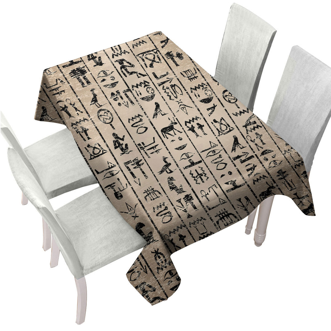 Table Cover with Cool Ancient Symbols