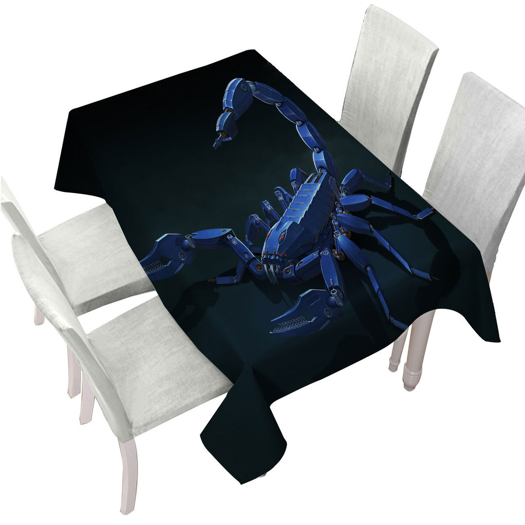 Table Cover with Cool Science Fiction Art Metal Scorpion