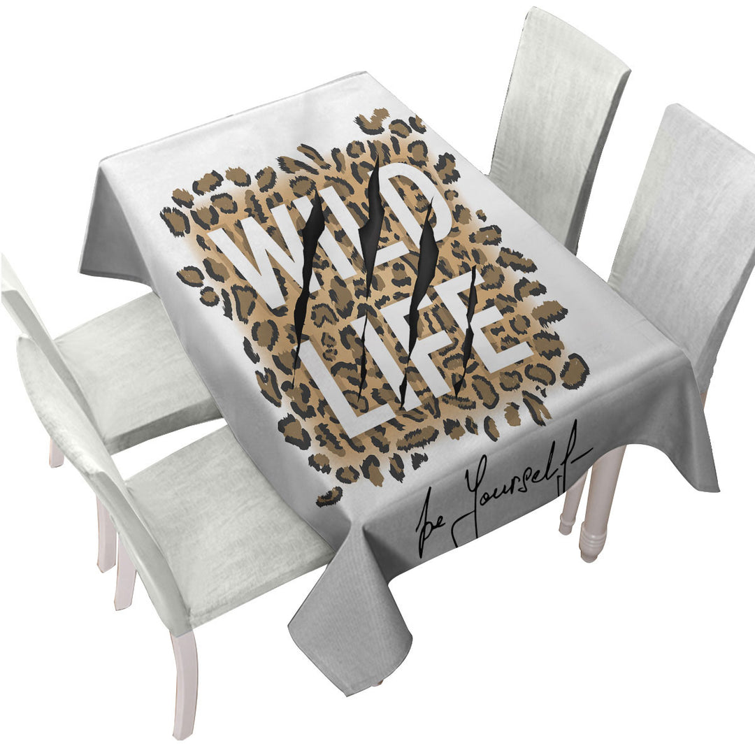 Table Cover with Inspiring Leopard Skin Pattern