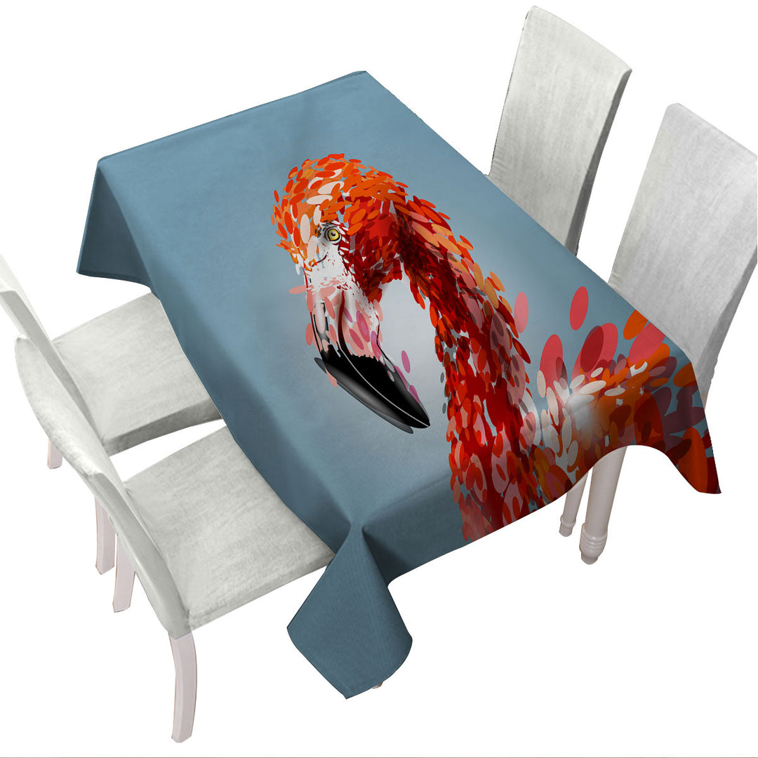Tablecloth with Artistic Flamingo