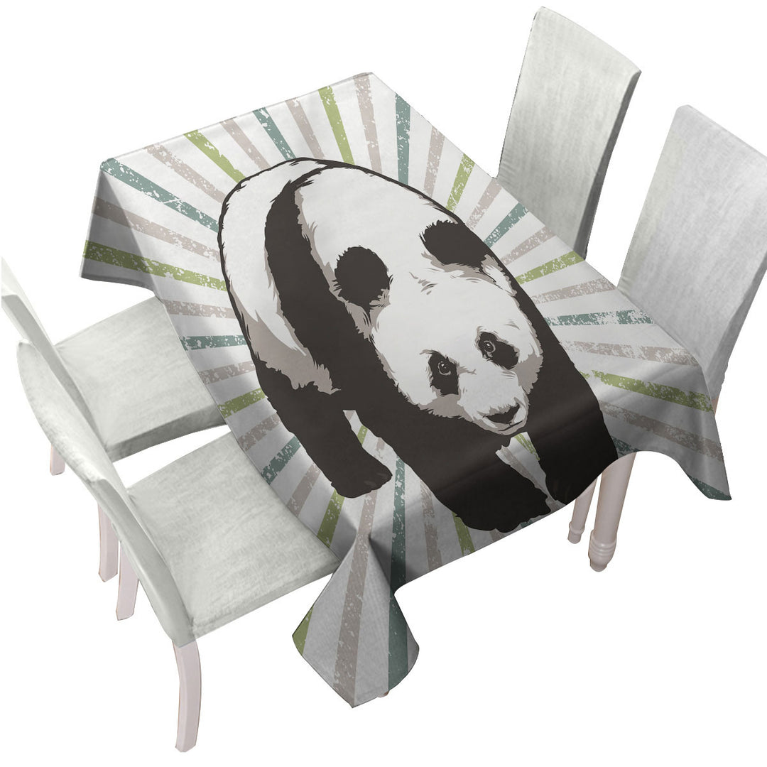 Tablecloth with Cool Angry Panda