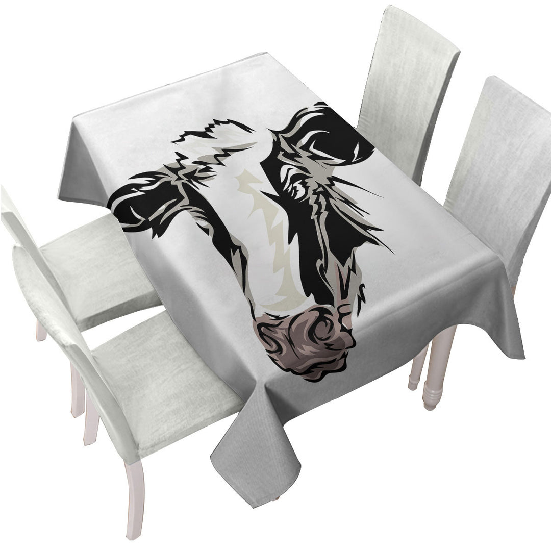Tablecloth with Cow Face