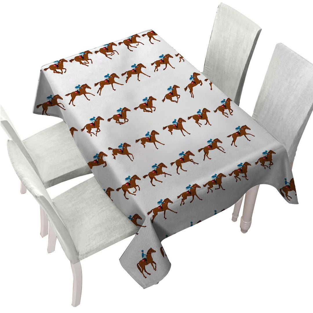 Tablecloth with Dressage Horse Riding Pattern
