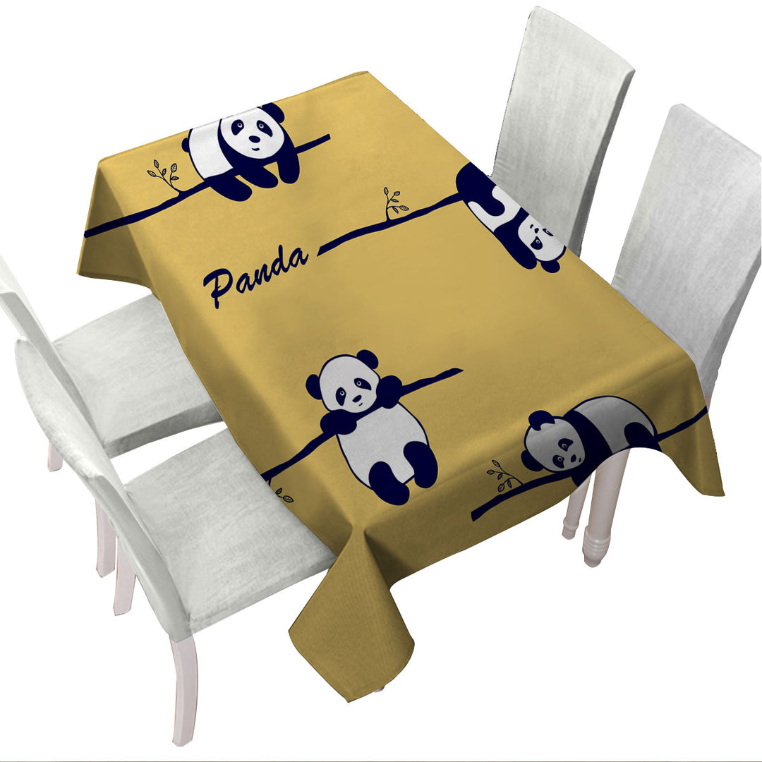 Tablecloth with Hanging Panda