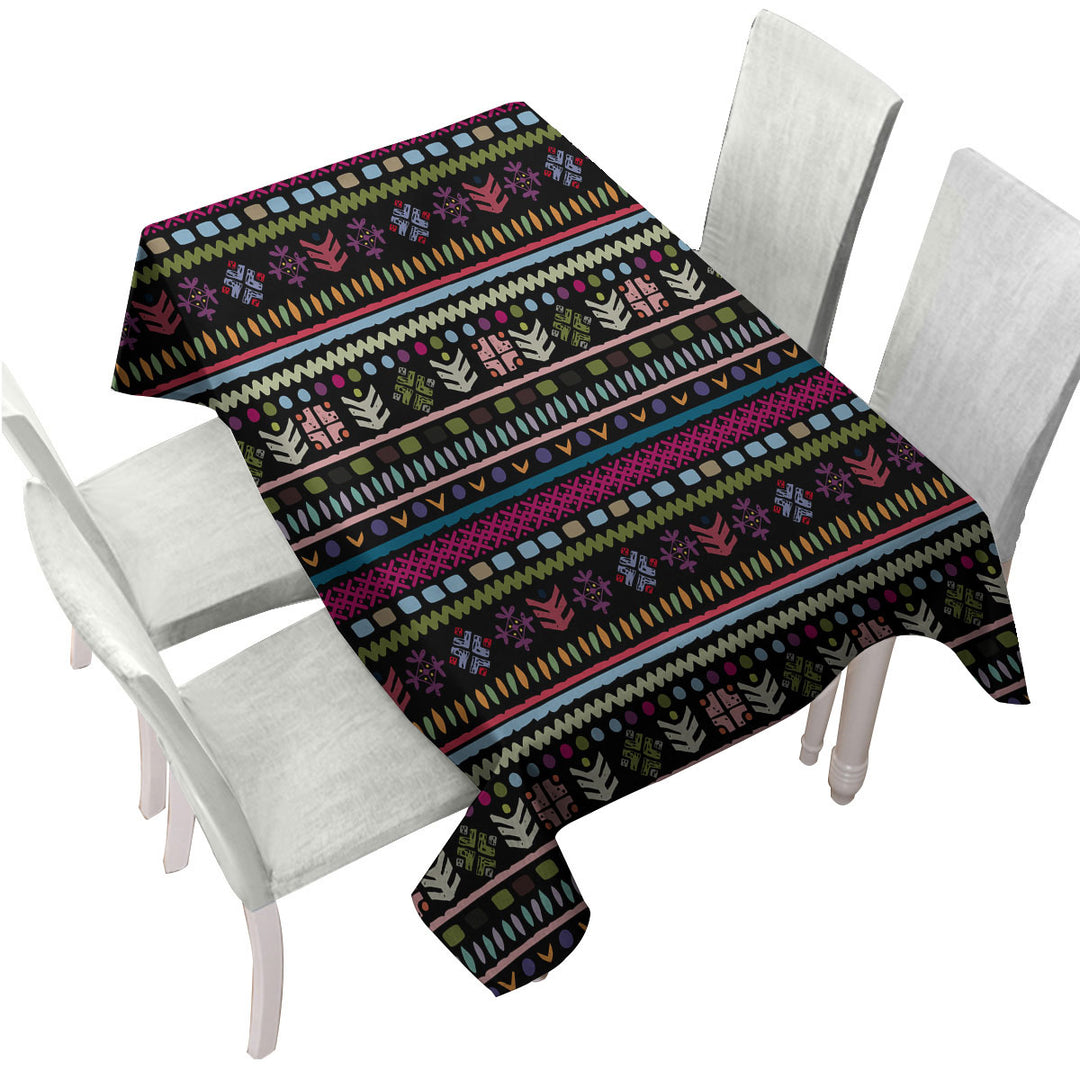 Tablecloth with Purplish African Design