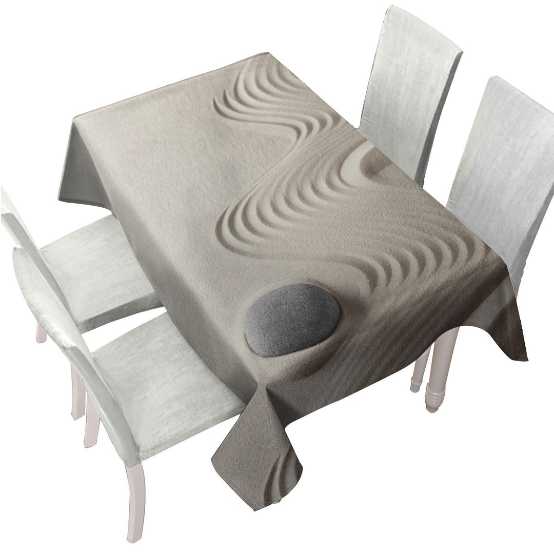 Tablecloth with Smooth White Sand