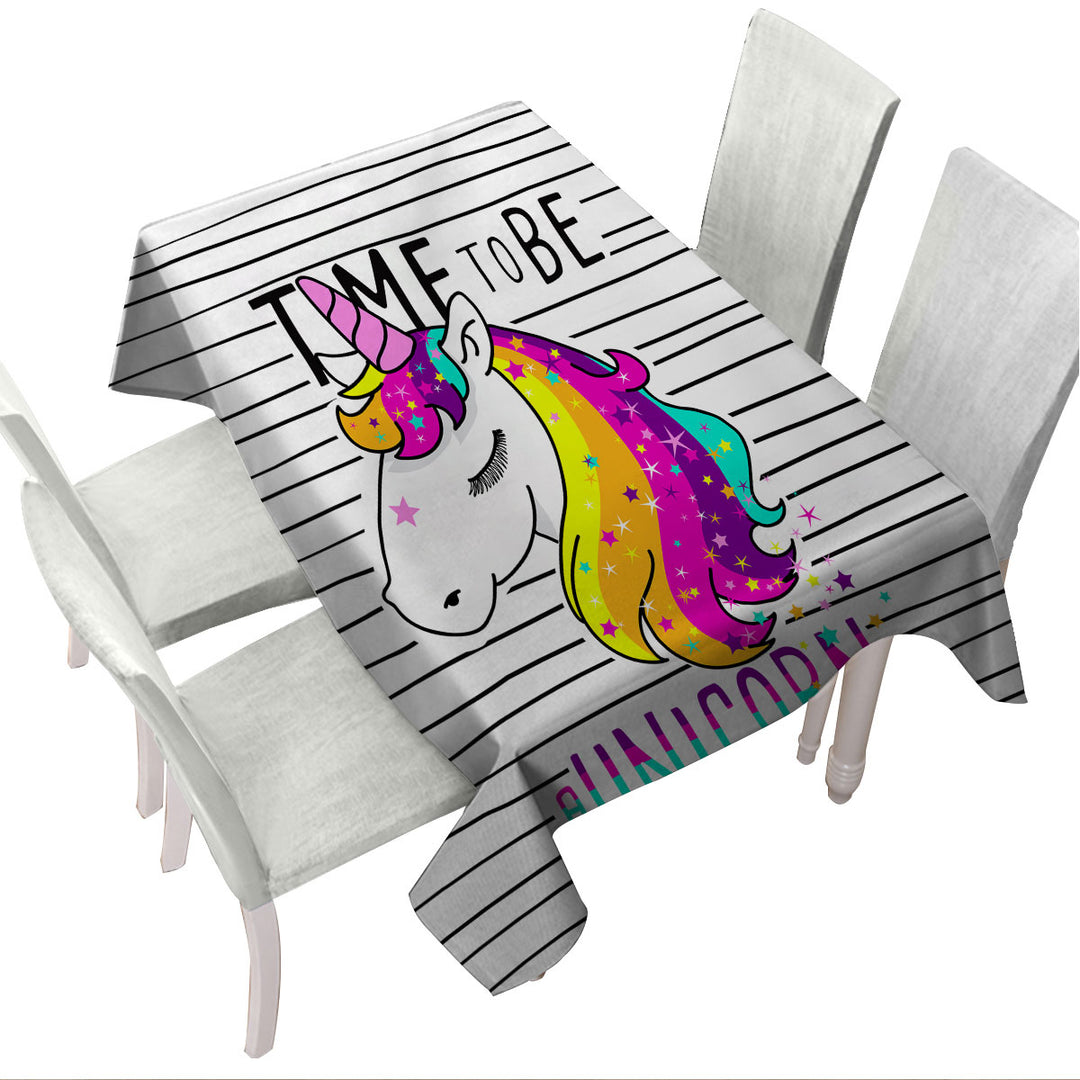 Tablecloth with Time to be a Unicorn