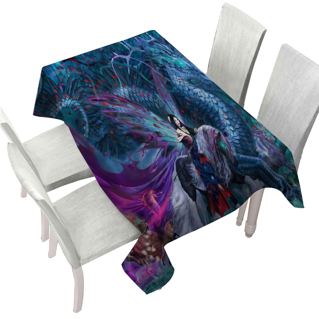 Tablecloths with Cool Fantasy Digital Art Ride of the Yokai