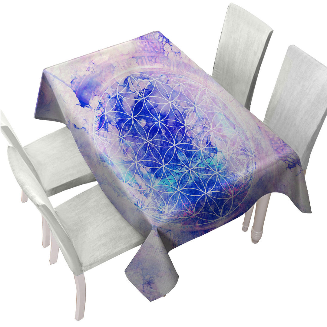 Tablecloths with Cool Purplish Blue Fading Illusion